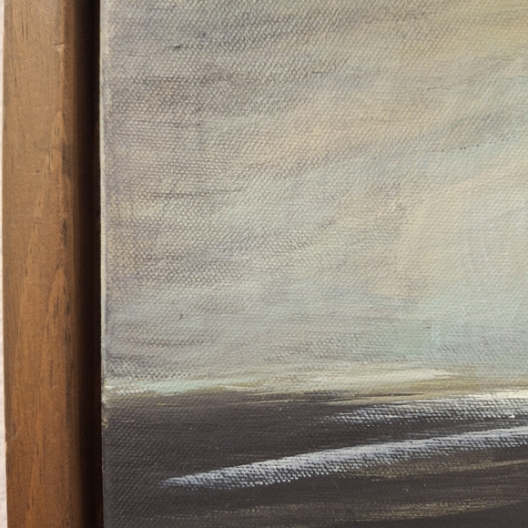 Twilight Coast Impressionistic Painting on Canvas Framed 18" wide x 22"tall - Picture 6 of 10